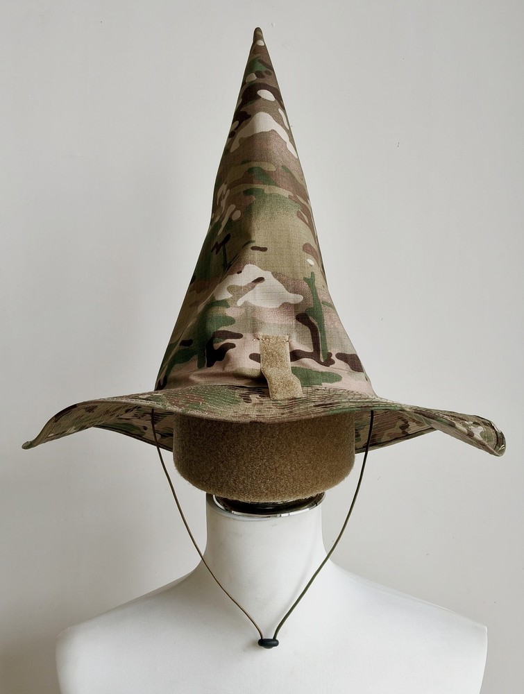 Outdoor Camouflage Hunting Tactical Large Brim Cosplay Wizard Hat