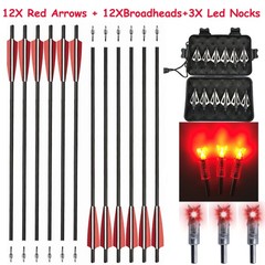 20INCH Crossbow Arrows Crossbow Bolts +/or Broadhead Lighted Nock Target Hunting