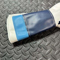 Generic Universal Driver White Blue Stripes Dog Paw Cute Head Cover Headcover