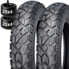 20×4 Fat Bike Tire Set ( 2 Tire 2 Tubes) – Front & Rear Non -Foldable Wired Base