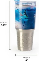River Edge Tumbler 32oz, Stainless Steel Guy Harvey