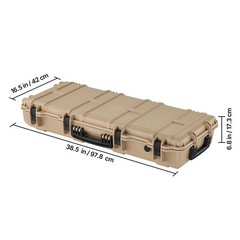 Uimoso Hard Rifle Case IP67 Waterproof Rifle Storage Case w/ Pre-cut Foam Khaki