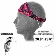 Sports Headband for Men Women Moisture Wicking Sweat Band Elastic Wide Hair Band