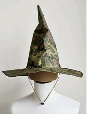 Outdoor Camouflage Hunting Tactical Large Brim Cosplay Wizard Hat