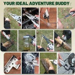 MOSSY OAK Multitool, 20-in-1 Stainless Steel Multi Tool Pliers Self-locking