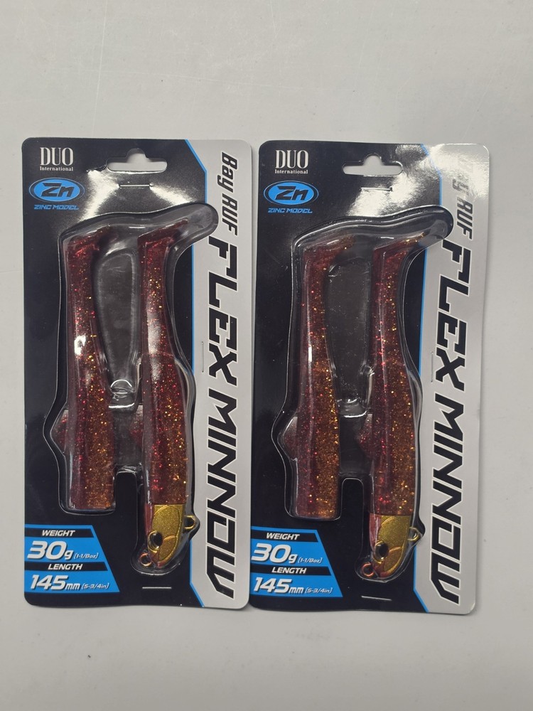 (LOT OF 2) DUO Bay Ruf Flex Minnow 30g / Red Gold