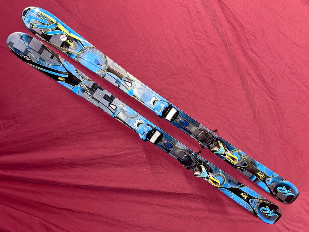 🔥 K2 Superstitious Womens 160cm All-Mountain SKIS Marker Integrated Bindings ⛷️