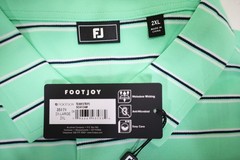 FootJoy Golf Team Stripe Polo Mens Size XXL Seafoam Regular New INV13637409