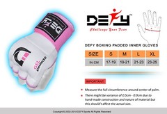 Gel Padded Inner Gloves with Hand Wraps MMA Muay Thai Boxing Bandage Fight Red