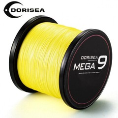 Dorisea MEGA 9 Strand 100M-2000M Yellow PE Round Braided Fishing Line 15LB-310LB