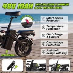 Foldable Electric Bike Adults 560W 32Miles Commuter City Ebike UL 2849 Certified