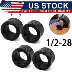 4PACK Black Steel 1/2×28 1/2-28 TPI Muzzle Brake Thread Protector For 9mm .223