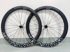 MEROCA 50mm Carbon Road Wheelset 700C Clincher Bicycle Wheels Center Lock Disc