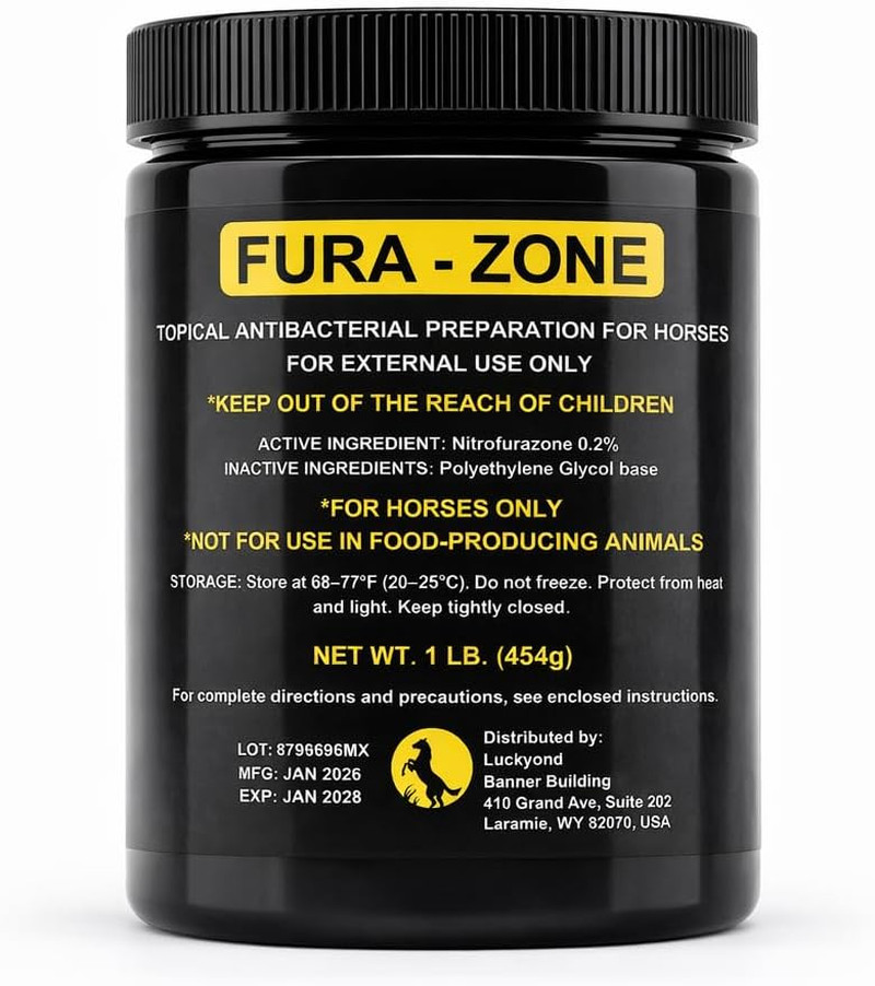 Equine Topical Care Ointment for Horses, Nitrofurazone, 1 lb