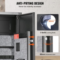 VEVOR Gun Safe Rifle Safe with Fingerprint & Digital Keypad Lock for 6 Rifles