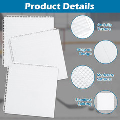 10 Pack Synthetic Ice Tiles – 12×12 Inch Dryland Hockey Floor Mat – White Interl