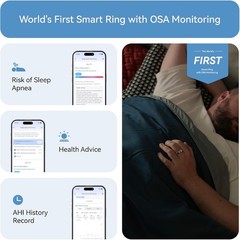 RingConn Gen 2, World’s First Smart Ring w/Sleep Apnea Monitoring SILVER Size 8