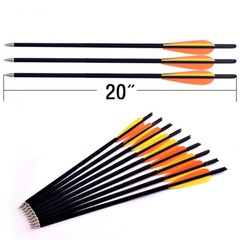 12pcs 20-inch Fiberglass Crossbow Bolts Arrows OD8mm Hunting Archery