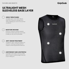 Ultralight 1 and 3 Pack Sleeveless Cycling Base Layer Mesh Summer Biking Unde…