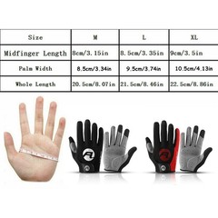 Cycling Gloves Padded Full Finger Mountain Bike Gloves Breathable MTB Racing Men
