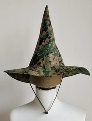 Outdoor Camouflage Hunting Tactical Large Brim Cosplay Wizard Hat