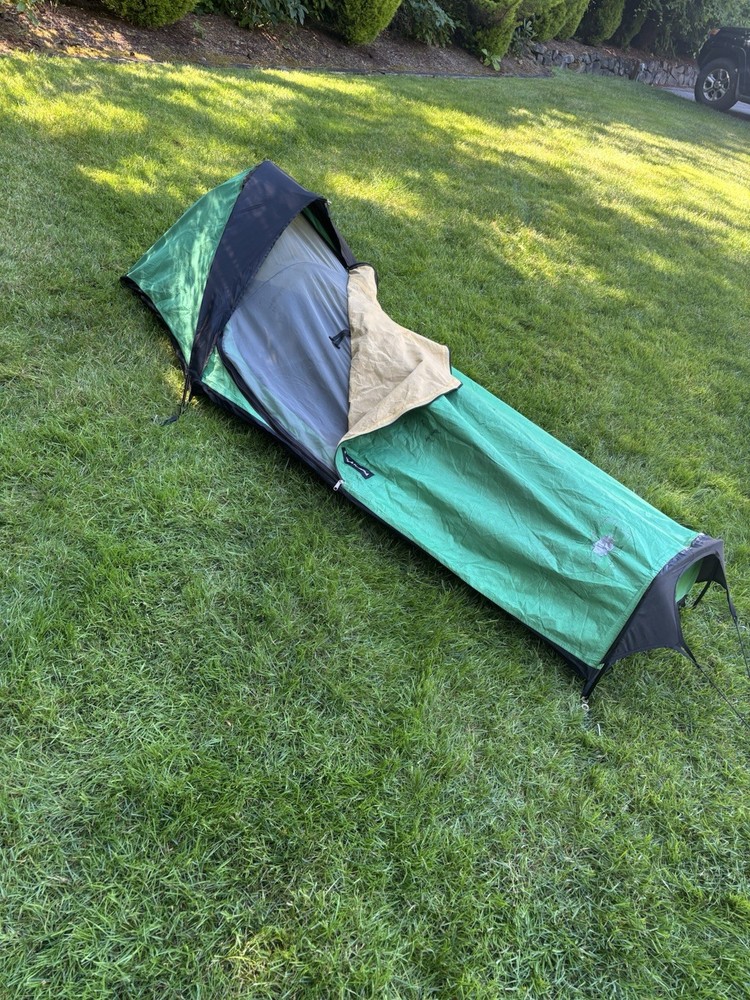 Black Diamond Hooped Bivy Tent Sack With Screen Camping Climbing Sack Green See