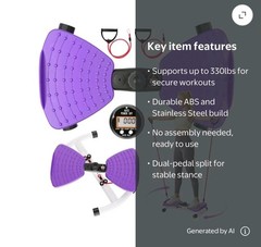 Waist Twister Twist Board Disc Ab Exercise Fitness 330LB Home Gym Core Trainer