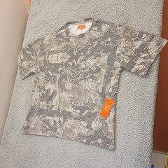 Negative Space Waffle Knit T-Shirt Mens Large NEW Camo Oversized Hunting Nature