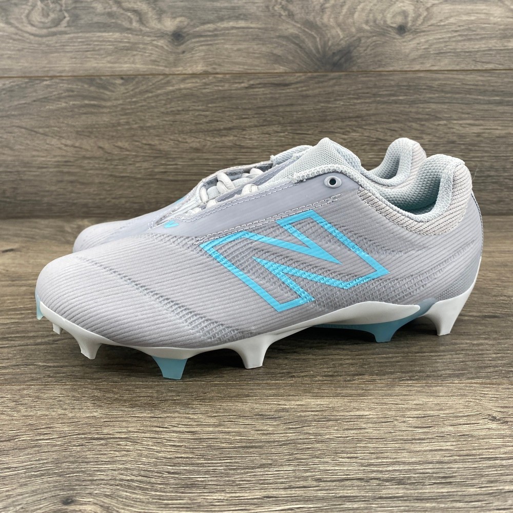 New Balance Burn Low Lacrosse Cleats Mens 5 Womens 6.5 Grey Blue BURNLF14