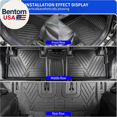 Floor Mats Compatible with 2020-2025 Hyundai Palisade Cargo Mat Cargo Liner Back