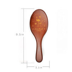 Boar & Nylon Bristle Hair Brush, Detangling, All Hair Types, 9.5×3.1×1.6in Brown