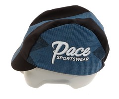 Pace Cycling Cap Blue Streak 100% Cotton Twill Blue/Black Made in USA NEW