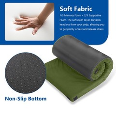 Portable Memory Foam Camping Mattress Floor Mat Roll Up for Guests Kids Adult