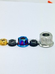 4pcs Titanium Nut M6 M8 M10 M12 M14 M16 Flange Fancy Nuts for Bike Motoycycle