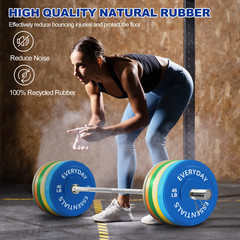 WEIGHT PLATES Olympic Dumbbell Rubber Bumper 10/15/25/35/45/55/100/160 Lbs
