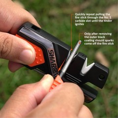 SHARPAL 6-In-1 Pocket Knife Sharpener&Survival Tool, with Fire Starter, Whistle