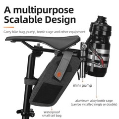 WEST BIKING Bike Dual Water Drink Bottle Cage Holder Extension Mount Black