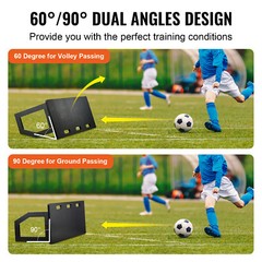 VEVOR 40&Prime;X16&Prime; Soccer Rebounder Board Portable Soccer Wall with 2 Angles Rebound