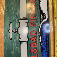Carlsbad Pipelines Skateboard Deck – Size 8.25 – +8 Stickers – New!