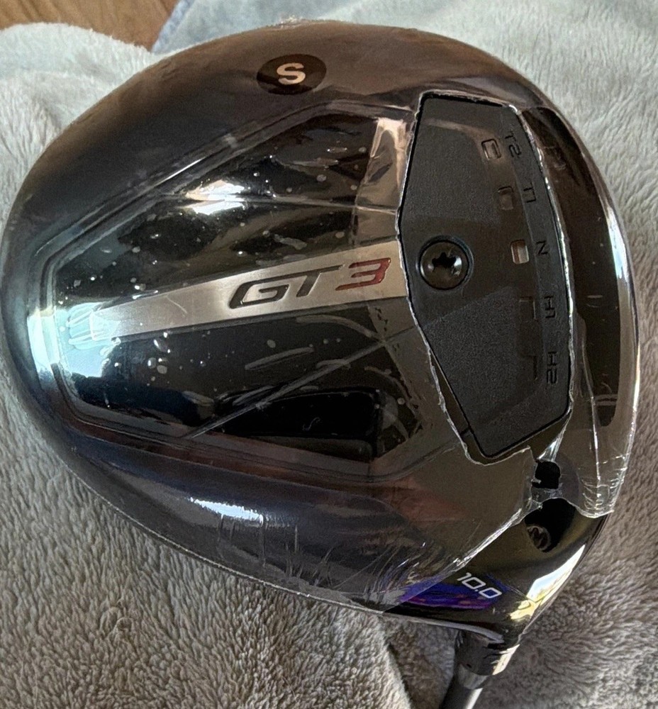 NEW IN PLASTIC Titleist GT3 Driver 10.0° RH Stiff HZRDUS w/ headcover