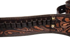 Western Leather Holster Gun Belt 44 / 45 Brown Hand Made Cowboy Revolver Pistol