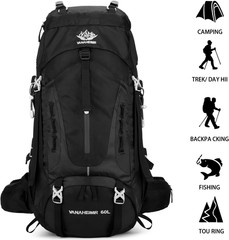 Esup 50L Hiking Backpack Men Camping Backpack with Rain Cover 45L+5L Lightweight
