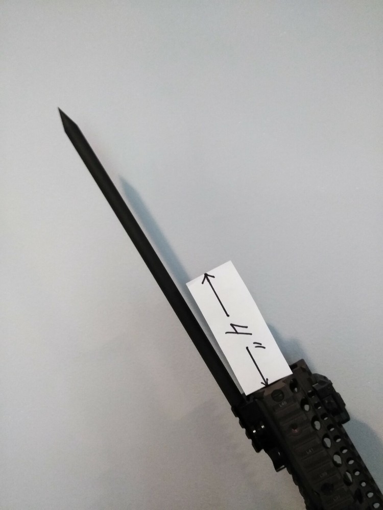 1/2&Prime;OD Steel Picatinny Rail Rifle,Shotgun,Crossbow Spike Bayonet Glass Breaker