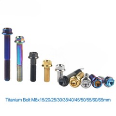 Titanium Bolt M8x15/20/25/30/35/40/45/50/55/60/65 Small Flange Hex Head Ti Screw