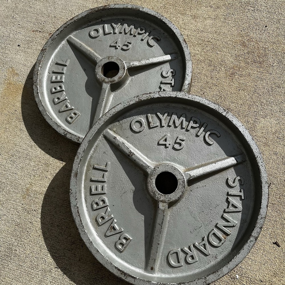Unbranded Ivanko 45 lb Olympic Deep Dish Weight Plates Vintage Pair