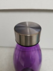 Two (2)WATER BOTTLE Purple sports/gym Plastic BPA Free Stainless Steel Lid 22 oz