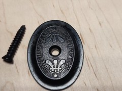 Factory OEM Remington scroll Pistol Grip cap with screw for restorations