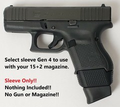 Magazine Sleeve/Spacer/Adapter For Glock® G26/G27 With Glock® G19/G23 Magazine