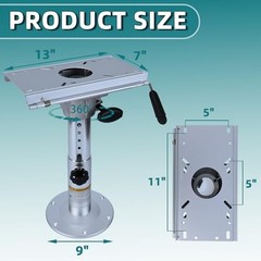 Adjustable Boat Seat Pedestal for Pontoon Captain Boat Seat Pedestal with Slide