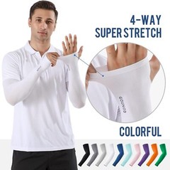 Sun Protection Cooling Compression Arm Sleeves for Women Men Workout Arm Sleeves